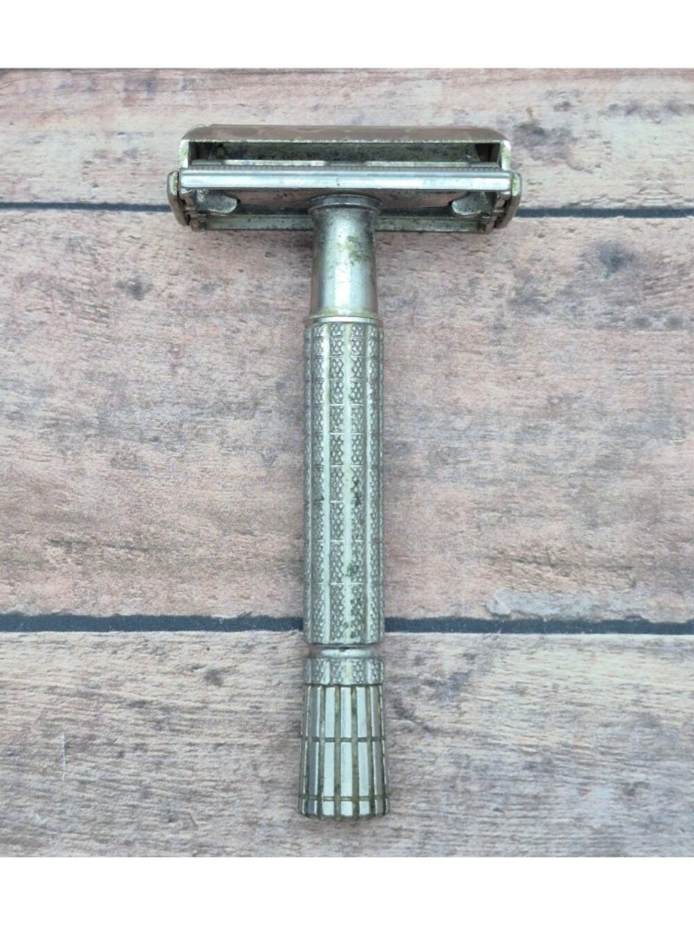 Vintage 1957 Gillette C4 Flare Tip Super Speed Safety Razor TTO USA